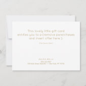 Blue Lotus Mandala Salon en Spa Gift Certificate (Achterkant)