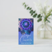 Blue Lotus Mandala Visitekaartje (Staand voorkant)