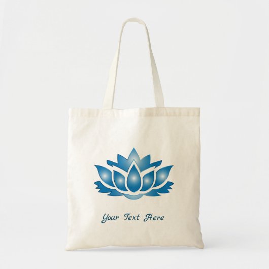 Blue Lotus Mind Body Spirit Persoonlijke Canvas ta Tote Bag (Voorkant)