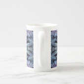 Blue Lotus Mirror Mandala Art - Bone China Mok (Achterkant)