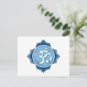 Blue Lotus Om Briefkaart (Staand voorkant)