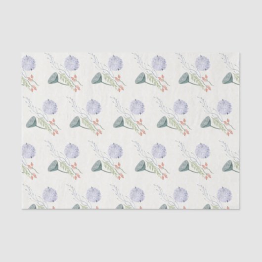 Blue Lotus Pod Floral-weefselpapier Tissuepapier (Voorkant)