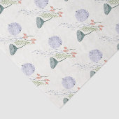 Blue Lotus Pod Floral-weefselpapier Tissuepapier (Detail)