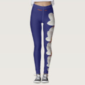 Blue Louisiana Magnolia State Flower Leggings (Voorkant)