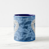 Blue Love Diamond Heart Mug (Centre)