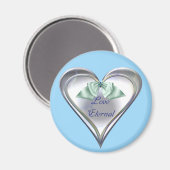 Blue Love Eternal Magnet Magneet (Voorkant / Achterkant)