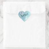 Blue Love Heart Xoxo Waterverf Hart Sticker (Tas)
