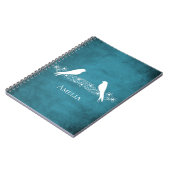 Blue Lovebirds Floral Vine Carnet (Côté gauche)