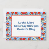 Blue Lucha Libre maskers Kaart (Achterkant)