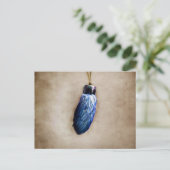 Blue Lucky Rabbit's Foot Briefkaart (Staand voorkant)