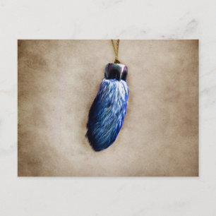 Blue Lucky Rabbit's Foot Briefkaart