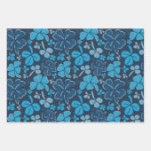 Blue Lucky Shamrocks Clover St. Patrick's Day Inpakpapier Vel (Voorkant 3)