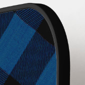 Blue Lumberjack Plaid Pickleball Paddle (Links Detail)