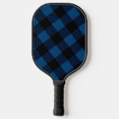 Blue Lumberjack Plaid Pickleball Paddle (Achterkant)