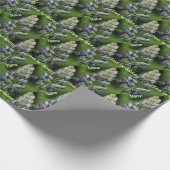 Blue Lupine Flower Natuur gepersonaliseerd Cadeaupapier (Hoek)