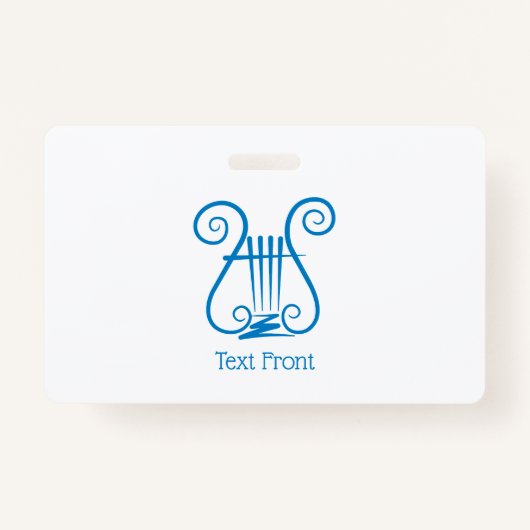 Blue Lyre Badge (Voorkant)