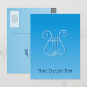 Blue Lyre Briefkaart (Voorkant / Achterkant)