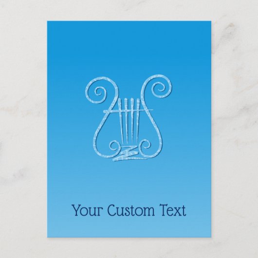 Blue Lyre Briefkaart (Voorkant)