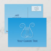 Blue Lyre Briefkaart (Voorkant / Achterkant)