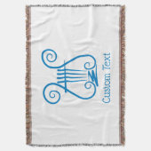 Blue Lyre Deken (Voorkant Verticaal)