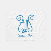 Blue Lyre Fleece Deken (Voorkant (Horizontaal))