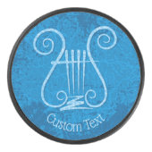 Blue Lyre Hockey Puck (Voorkant)