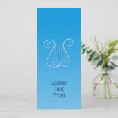 Blue Lyre Kaart (Staand voorkant)