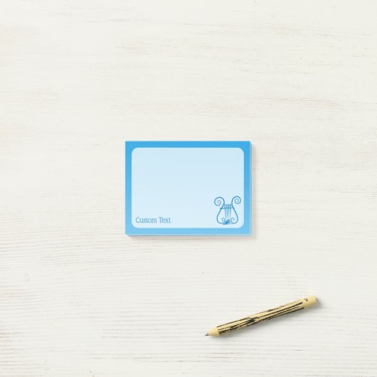 Blue Lyre Post-it® Notes (Op bureau)