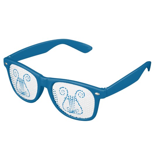 Blue Lyre Retro Zonnebril (Gekanteld)