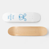 Blue Lyre Skateboard (Horizontaal)