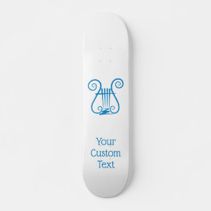 Blue Lyre Skateboard