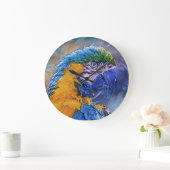 Blue Macaw Parrot Grote Klok (Huis)