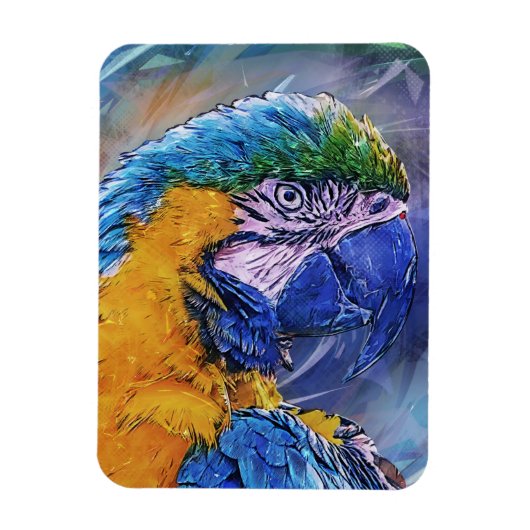 Blue Macaw Parrot Magneet (Verticaal)