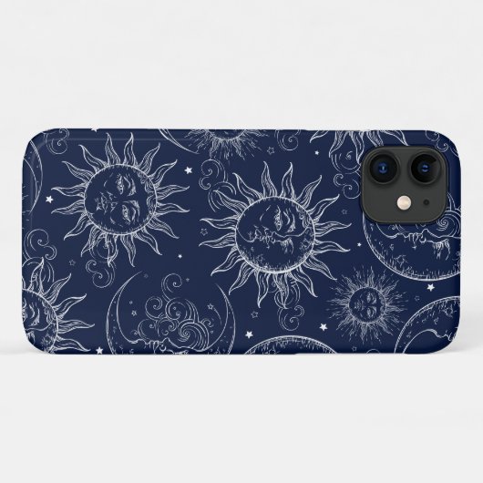 Blue Magic  Celestial Sun Moon Stars Case-Mate iPhone Case (Achterkant (horizontaal))