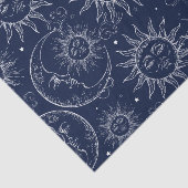 Blue Magic  Celestial Sun Moon Stars Tissuepapier (Detail)