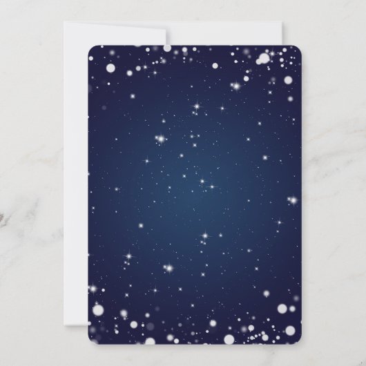 Blue Magic Swirls Winter Wonderland Invitations (Dos)