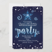 Blue Magic Swirls Winter Wonderland Invitations (Devant)