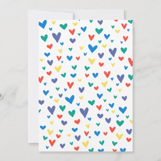 Blue Magical Rainbow Unicorn Birthday Kaart (Achterkant)