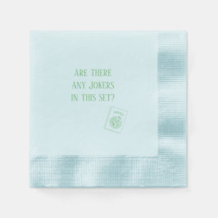 Blue Mah Jongg Napkins, Jokers, Mah Jong Servet