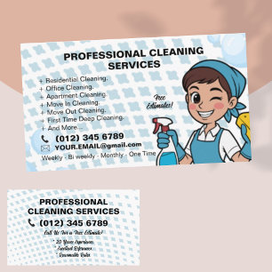 Blue Maid Schoonmaakservice Visitekaartje