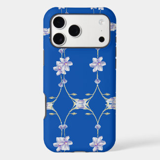 Blue majesté élégant téléphone floral Case