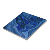 Blue Malachite Stone Unique Gemstone Geology Tegeltje (Zijkant)