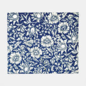 Blue Mallow, William Morris patroon, Fleece Deken (Voorkant (Horizontaal))