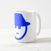 Blue Man Illustration Café Mug (Devant droit)