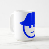 Blue Man Illustration Café Mug (Devant gauche)