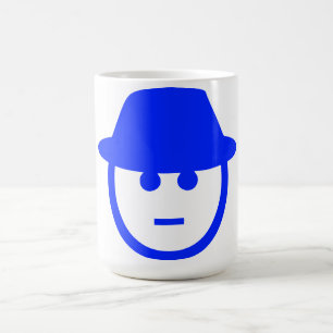 Blue Man Illustration Koffie Mok