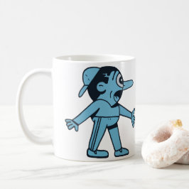 Blue Man Walks Dog. Koffiemok