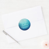  Blue Mandala Abstract Business Ronde Sticker (Envelop)