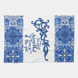Blue Mandala Badhanddoek Set Theedoek