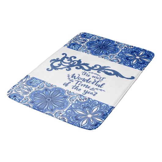 Blue Mandala Bath Mat (Gekanteld)